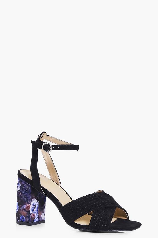 Saskia Floral Block Heel Sandal